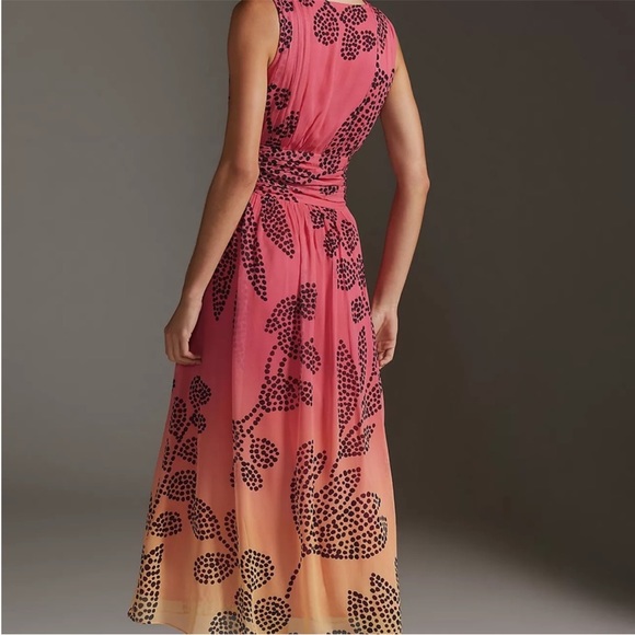 Anthropologie Verb by Pallavi Singhee V-Neck Ombre Maxi Dress Medium New w Tags - Picture 4 of 14